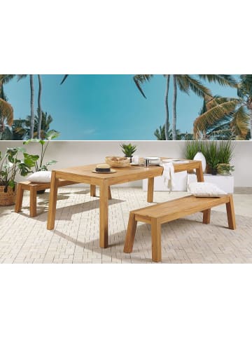 3-tlg Gartentisch Set LIVORNO in Braun