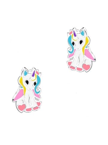 Silber-Ohrringe 925 Einhorn 0,7 cm x 0,8 cm