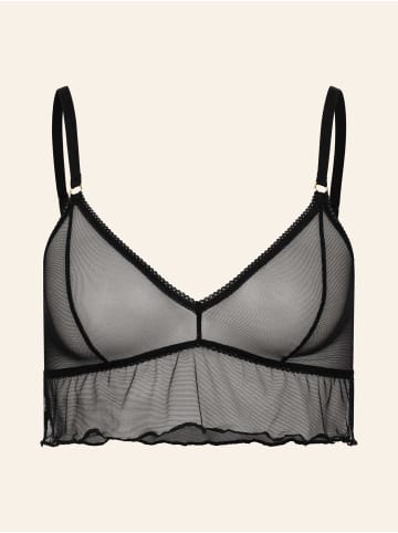 ICONIC MESH BRALETTE TOP in schwarz