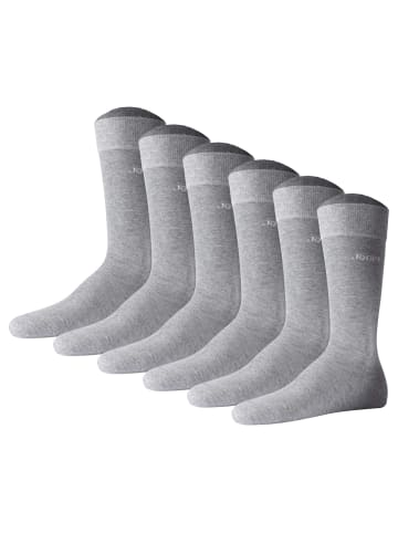 Socken 6er Pack in Hellgrau meliert