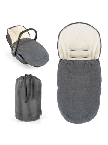 2in1 Universal-Fleece-Fußsack in grau