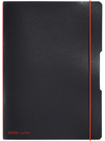 Notizheft my.book flex PP A4 2x40 Blatt liniert/kariert schwarz