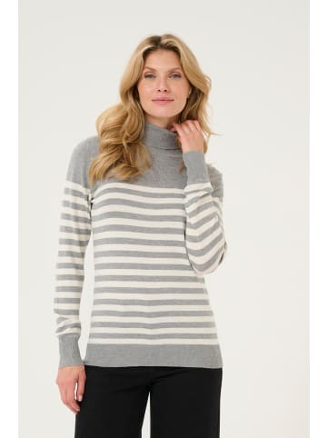 Strickpullover KAlizza Slim fit in Grey Melange/Turtledove stripe