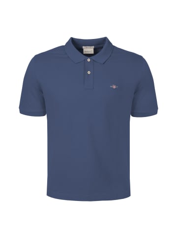 Poloshirt Reg Shield SS Pique in blau