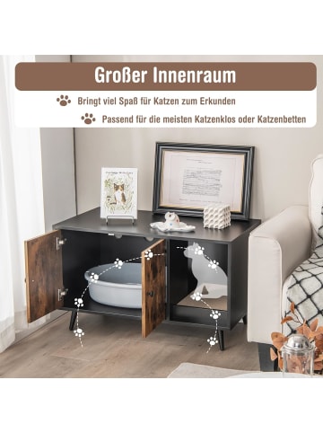 Katzenschrank 2 in 1 in Braun