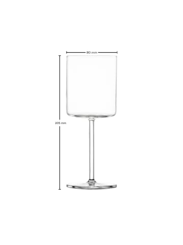 4er Set Weißweingläser Modo in Transparent 400 ml