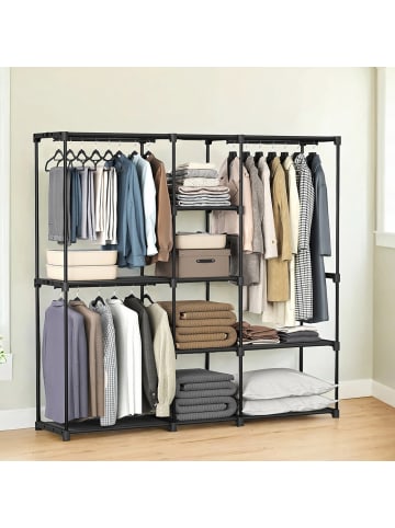 Kleiderschrank Rylan in Schwarz - (B)43 x (H)182 x (T)182 cm