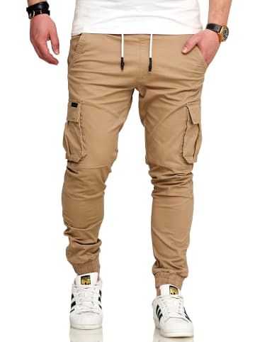 Cargohose - S2LOM Chino Jogger Jeans Hose Stoffhose Freizeithose in Beige
