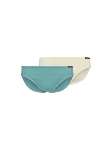 Slip 2er Pack in Blau/Weiß