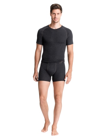 Shirt in anthrazit-geringelt