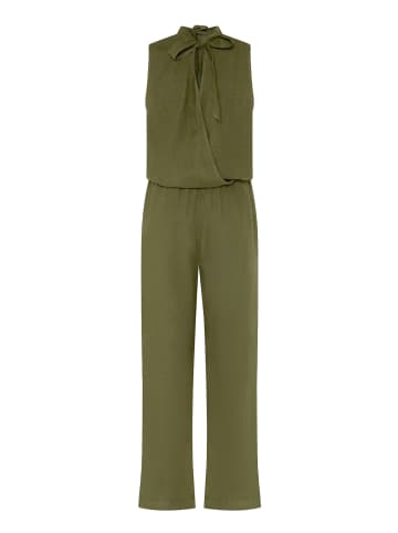 Jumpsuit mit hohem Kragen in Burnt Olive