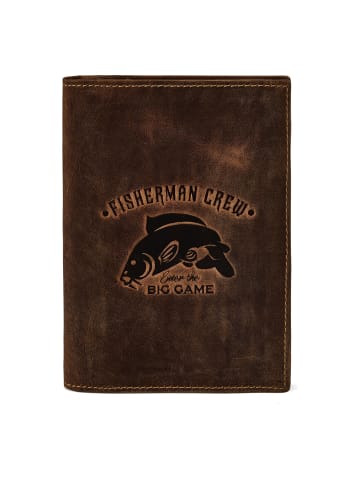 Karpfen Ausweisetui Leder 12 cm brown