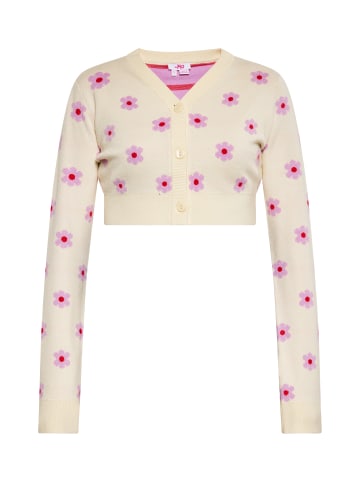 Damen Cardigan in CREME LILA ROT