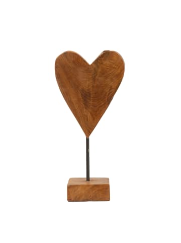 Braune Holzskulptur 15x10x35 cm