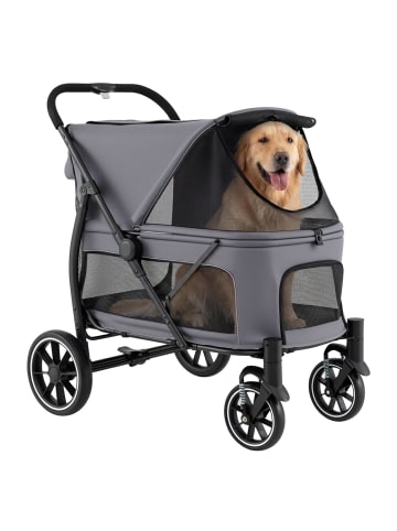 Hundewagen klappbar bis 40 kg in Grau