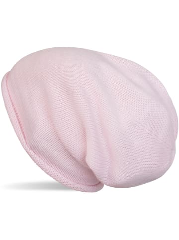 Feinstrick Beanie Mütze in Rose