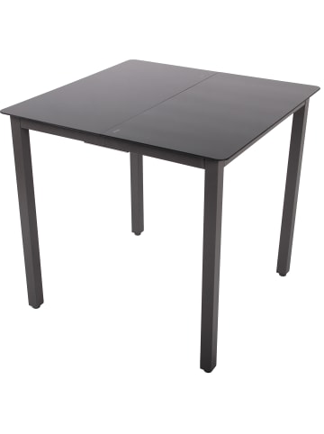 5-tlg Sitzgruppe Gartenmöbel Tisch Stühle Set 80S in Schwarz