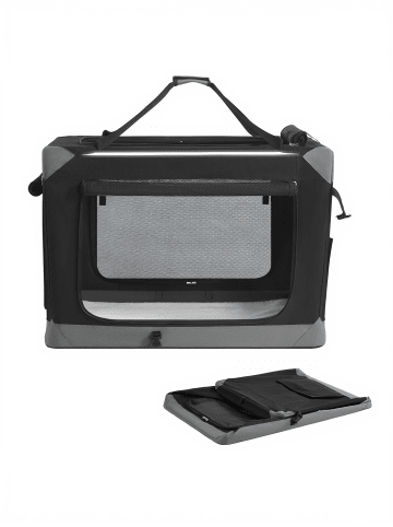 Tiertransporttasche Bax in Schwarz-Grau - (B)91.4 x (H)63.5 x (T)63,5 cm