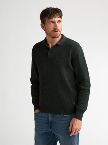 Langarm-Strickpoloshirt ironford in Grün