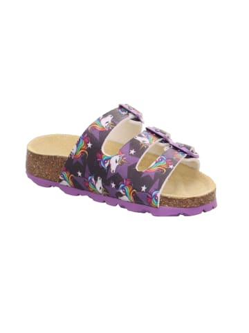 Tieffußbett Pantolette FUSSBETTPANTOFFEL in Viola/Mehrfarbig