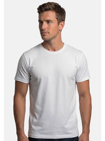 Unterhemd / Shirt Kurzarm Basic in Weiß / grau