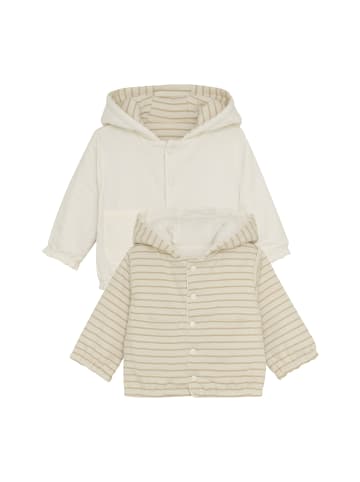 Strickjacke Neddie - Reversible in Stripe pattern Off white