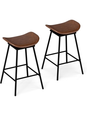 Barhocker 2er Set in Braun