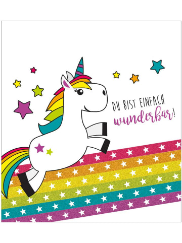 Turnbeutel Einhorn Bunt Wunderbar in Pink - 42x33x1cm