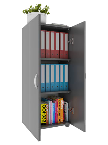 Büroschrank Bücher Ordner Aktenschrank Ulas 3fach in Anthrazit