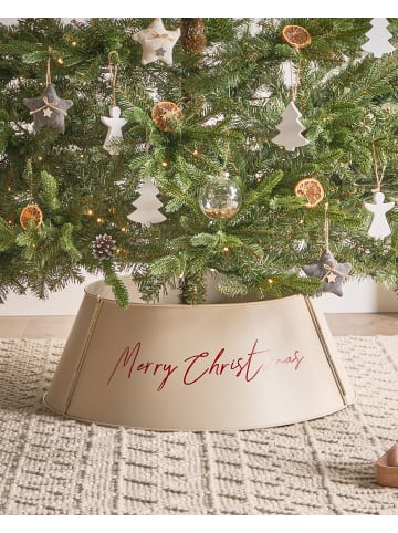 Weihnachtsbaumkragen IMATRA in Beige/Rot - (W) 65 x (H) 25 x (L) 65 cm