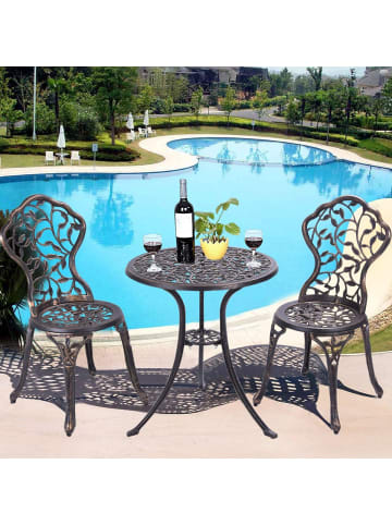 3tlg. Antik Bistroset in Bronze