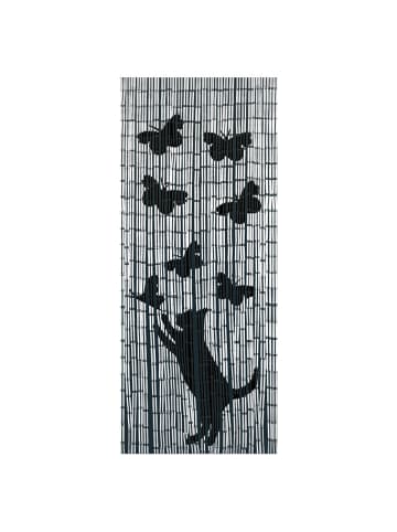 Bambusvorhang Katze und Schmetterling, Bambusvorhang Mod. Katze und Schmetterling in Mehrfarbig