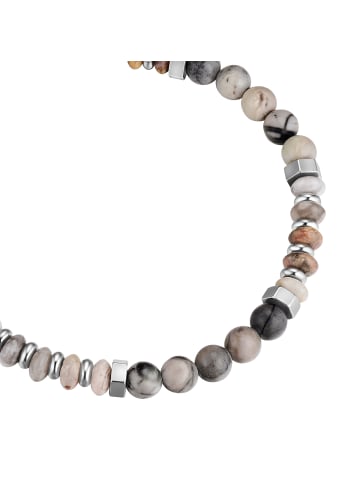 Armband aus Edelstahl mit Picassojaspis in silber