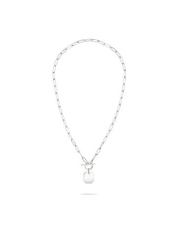 Halskette The T-Bar Plate in silber