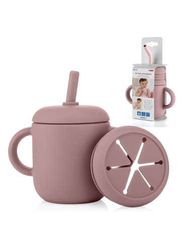 2in1 Trink- und Snackbecher rosa in Rosa ab 12 Monate