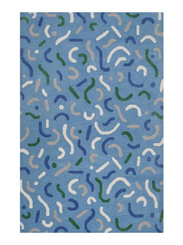 Teppich "Confetti" in Blau/Grün