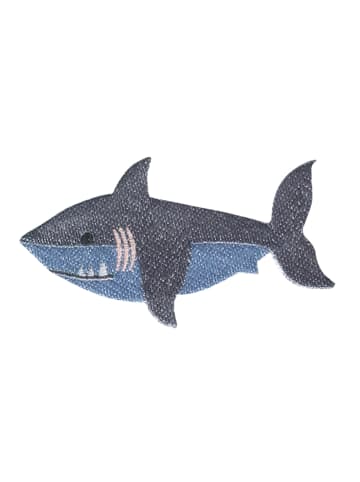 Hai Fisch TierApplikation Bügelbild inGrau
