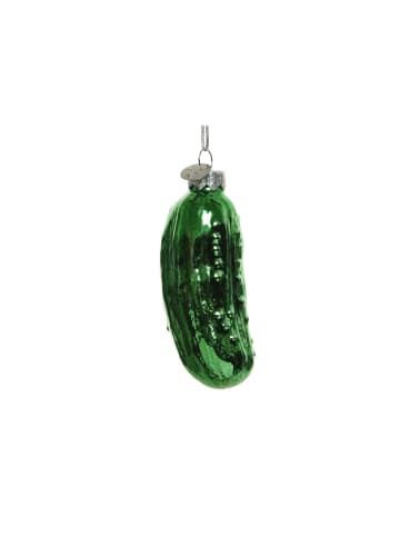 Baumschmuck Gurke Glas Ahnänger glänzend in grün
