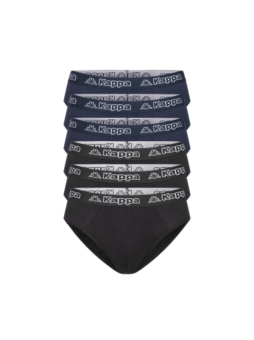 Kappa 6er Set Herren Slip in 3xSchwarz 3xNavy