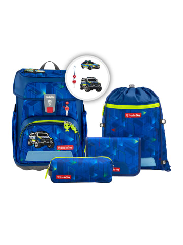 Grundschulranzen-Set, CLOUD "Police Truck Charly" 5-teilig in Blau