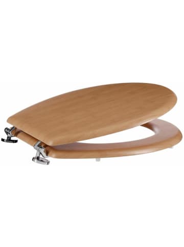 MDF WC-Sitz, Bambus Effekt, Universal in Braun, 45 x 37 cm