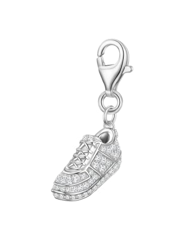 Charm Sneaker aus Sterling Silber mit Zirkonia in silber