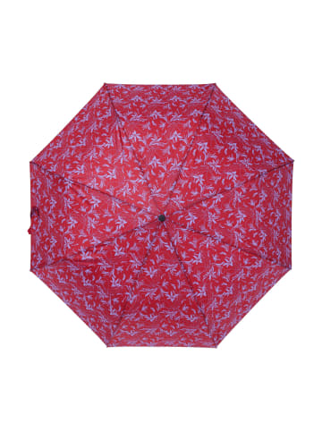 Teleskop-Taschenschirm mit Schutzhülle Schutz bei Wind und Regen in Weinrot