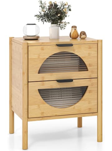 Nachttisch Bambus 45 x 40 x 56 cm in Hellbraun