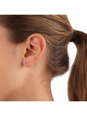 Ohrstecker Silber 925, rhodiniert in Pink