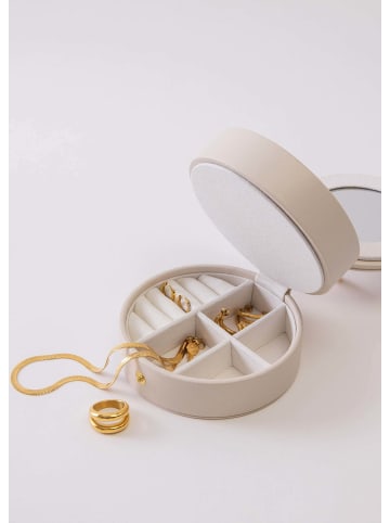 Schmuckbox Shell Round Beige