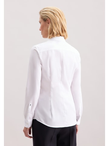 Klassische Bluse Slim in Weiß