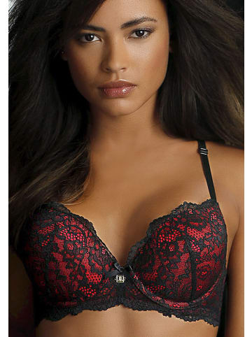 Push-up-BH in schwarz-rot