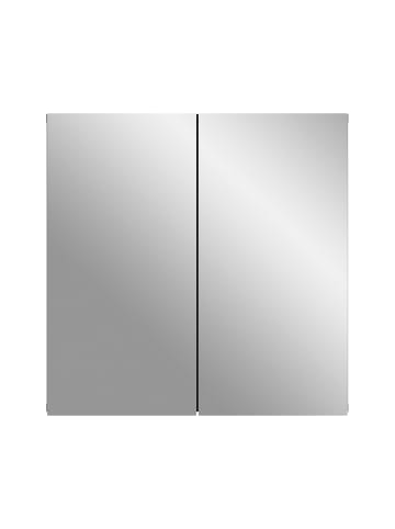 Spiegelschrank in grau/grau - (B) 60 x (H) 60 x (T) 15