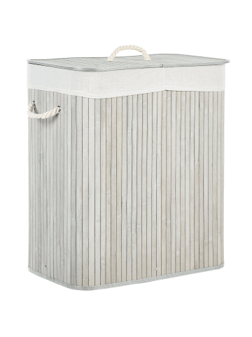 Wäschekorb KANDY in Grau - (W) 50 x (H) 60 x (L) 30 cm